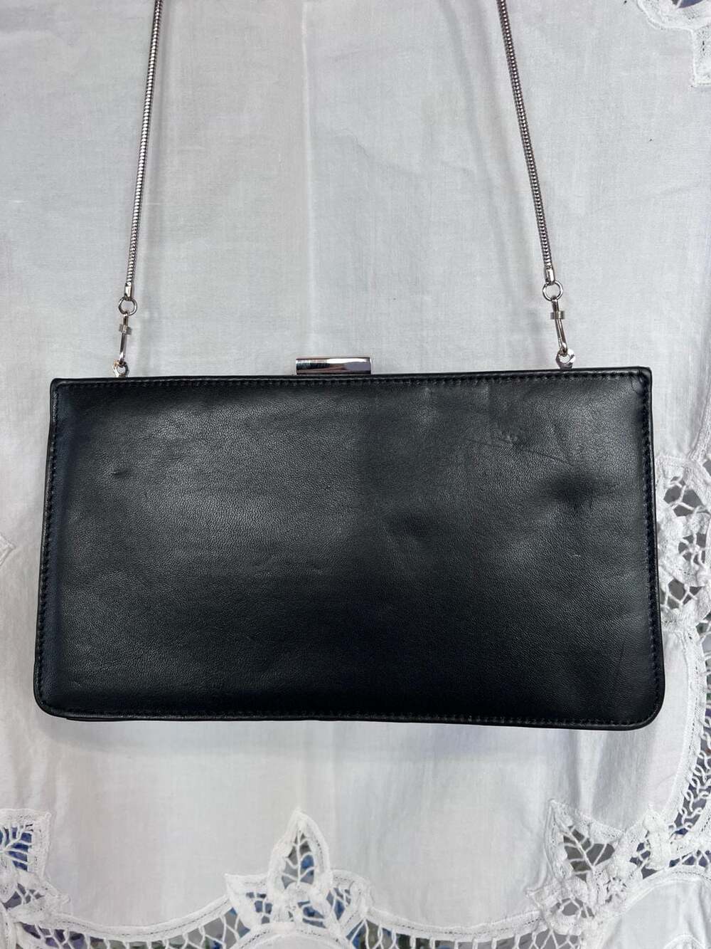 Giani Bernini Rectangular Black Leather Evening B… - image 2